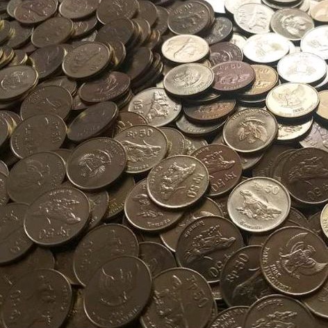 uang koin 50 rupiah komodo 1991