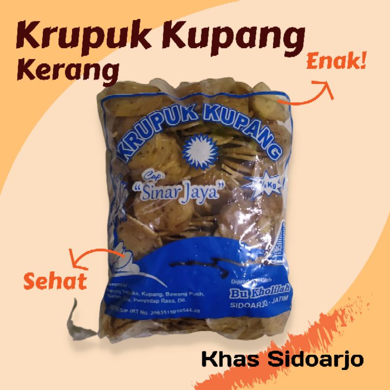 

KERUPUK KUPANG KERANG khas SIDOARJO 500gr (OLAHAN MESI)