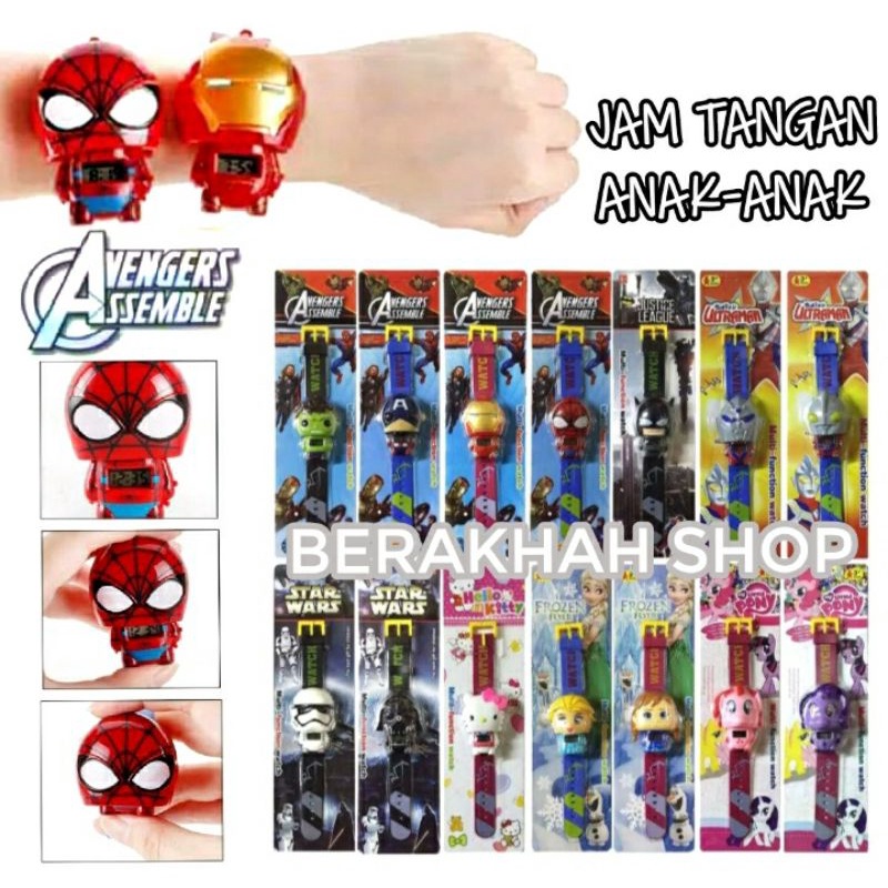Jam Tangan Anak Karakter Murah - Jam Tangan Anak-Anak Kecil Cewek Wanita Cowok Pria Laki-Laki Motif 