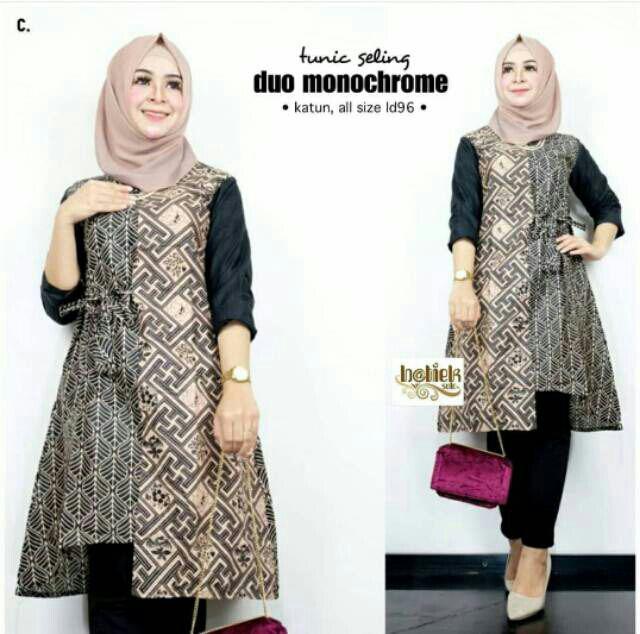 Tunik Soft Kupu Best Seller Original Batik Pekalongan