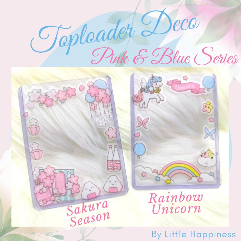 Toploader deco inner sleeve photocard sultan sakura unicorn pink blue