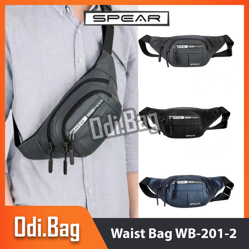 Tas Pinggang Pria Waistbag Polyster Anti Air Tas Waist Bag WB Import Original WB-201-2