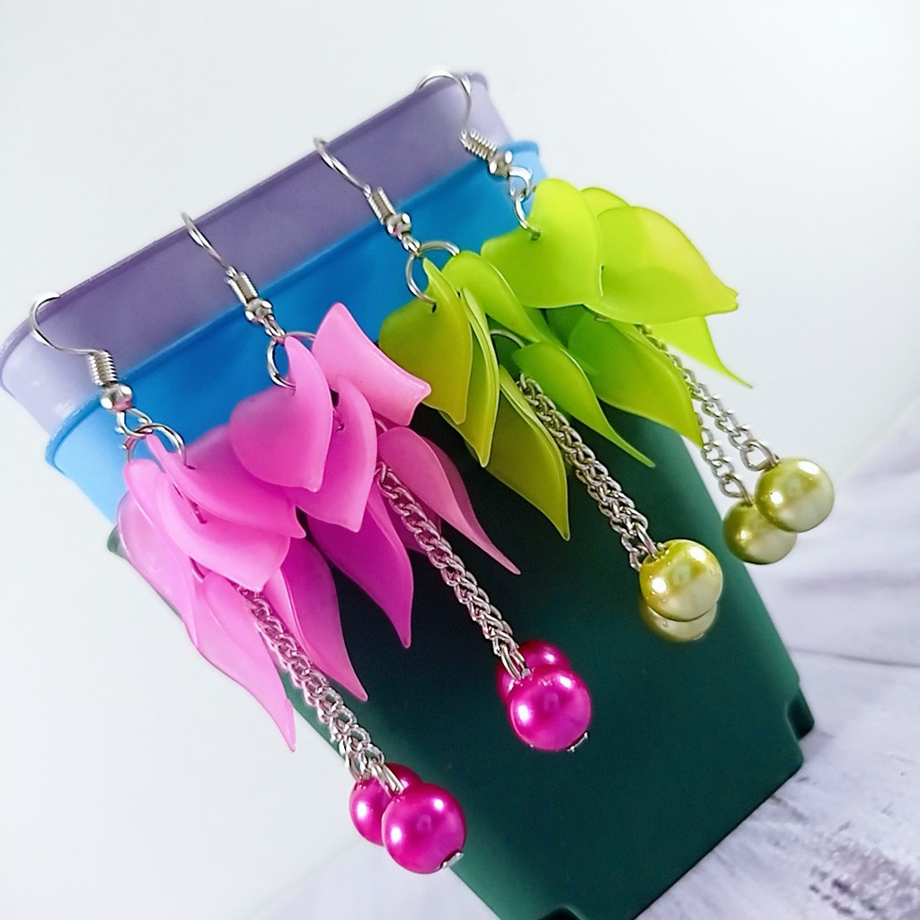 Kerabu Murah /giwang Cantik Kekinian /Anting Juntai Jurai Korea Handmade Untuk Wanita/Anting Hijab