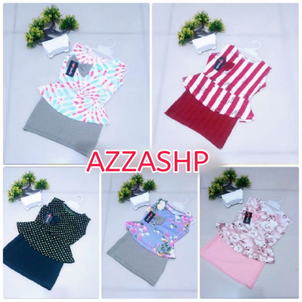 Setelan Peplum Anak 6Bln-2Thn / Satu Set Baju+Rok