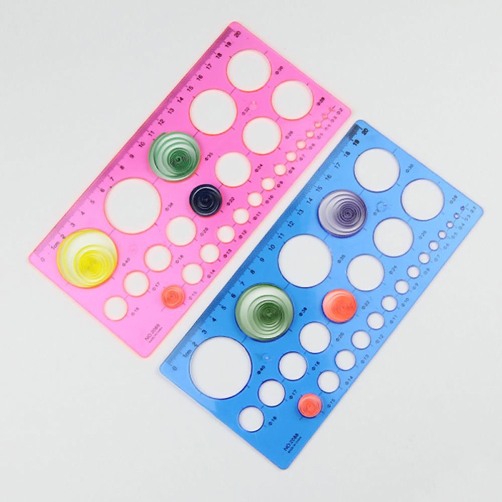 1 Pc Alat Template Penggaris Lingkaran Kerajinan Kertas Origami Quilling Warna Acak