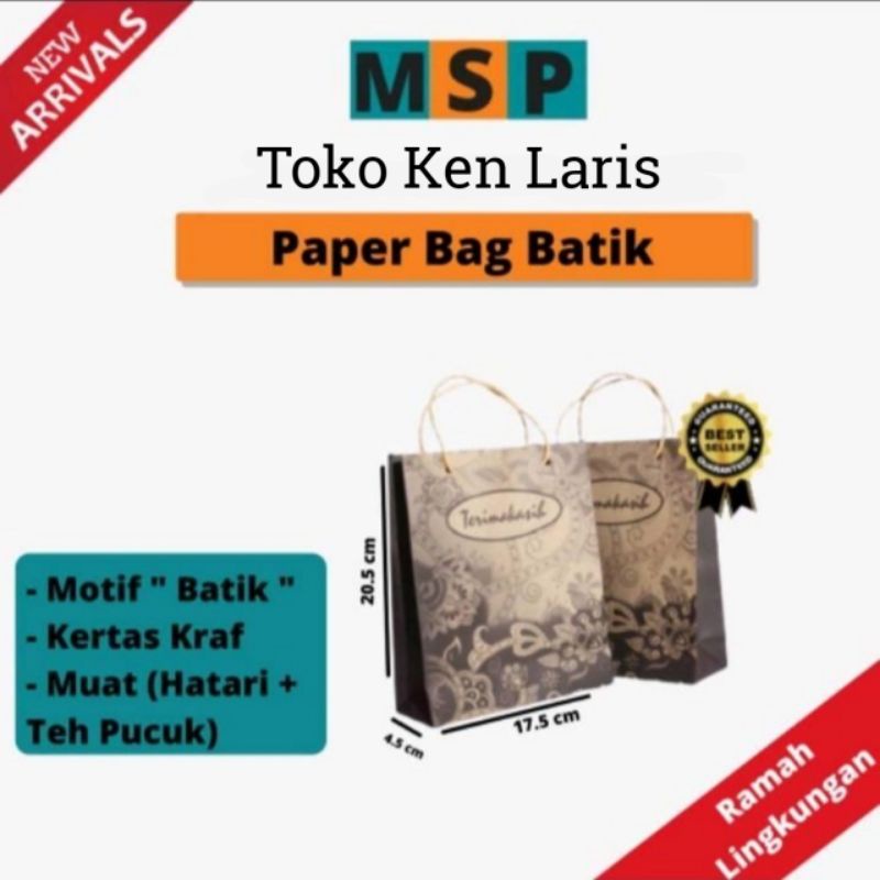 

Grosir!! 50 Pcs Paperbag Batik/Paperbag Motif/Paperbag Hajatan