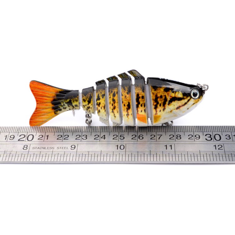 Sy 1pc Umpan Pancing Hardlure Tiruan Bentuk Ikan 10cm / 15g Dengan 7 Segmen