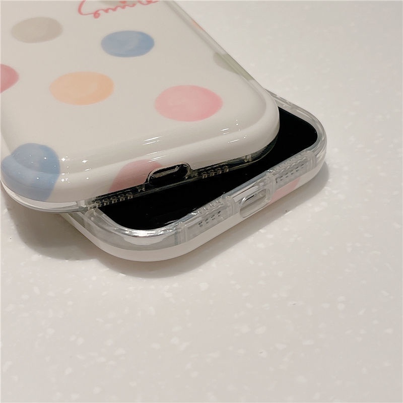 Case Motif Print Polkadot Untuk IPhone 12 13 11 Pro Max X Xs Max Xr 6622