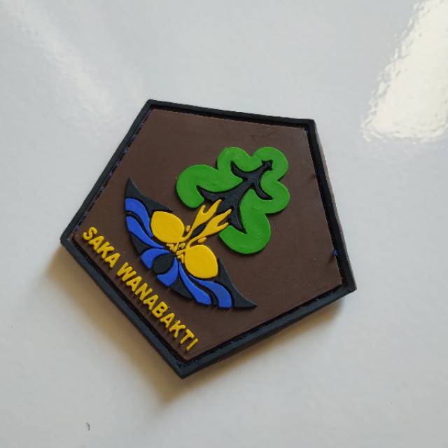 Patch rubber SAKA WANABAKTI/PRAMUKA/SCOUTS/tempelan karet emblem velcro