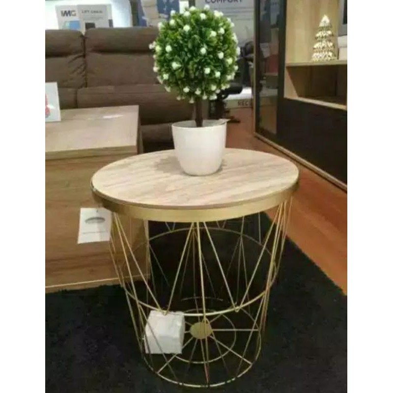  meja  bulat coffee table meja  dengan tempat penyimpanan 