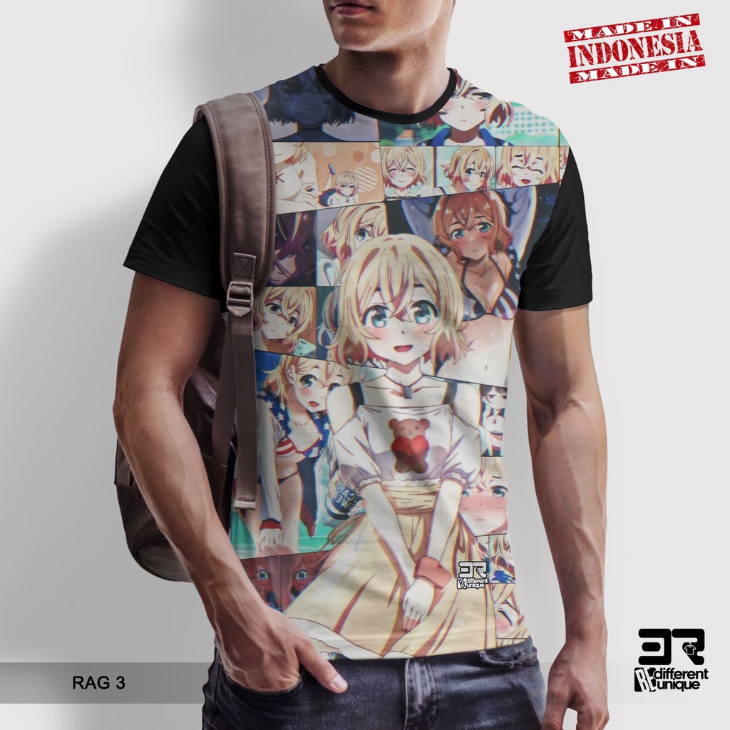 [ COD ] KAOS PRINTING GAMBAR ANIME RENT RAG 3 MAMI NANAMI - BAJU DISTRO ORIGINAL MOTIF Kanojo, Okari