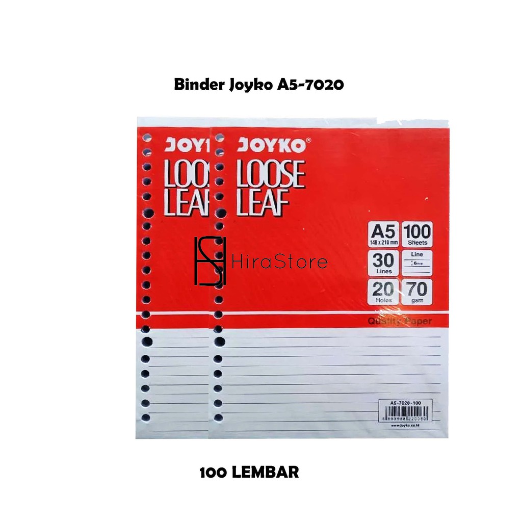 

Kertas Binder Loose Leaf Isi Kertas File Binder Joyko A5-7020 Original