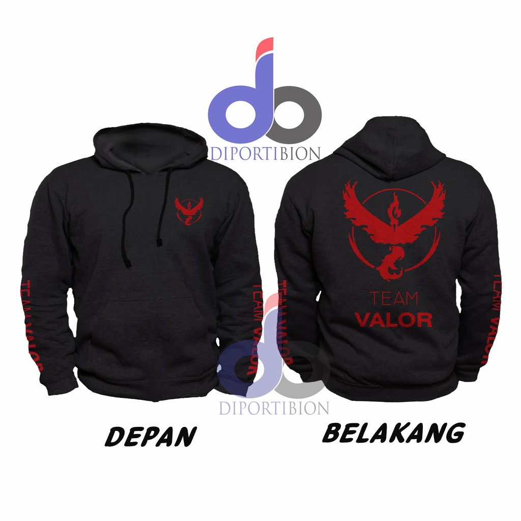 HOODIE JUMPER POKEMON GO TEAM VALOR / TEAM VALOR POKEMON GO HOODIE JUMPER / HOODIE POKEMON GO VALOR