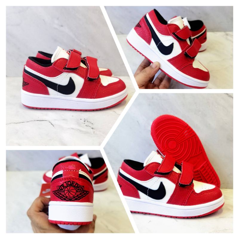 Sepatu Anak Jordan Low White Red