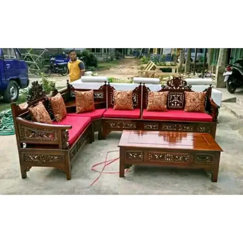  Kursi  Sudut  Sofa  Tamu  Minimalis  Jepara  Furniture Jati 