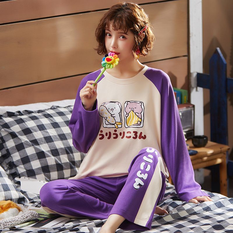 HS COD Piyama PP Kaos Premium Import Wanita / Stelan Baju Tidur Wanita Murah/ Baju tidur lengan panjang-6