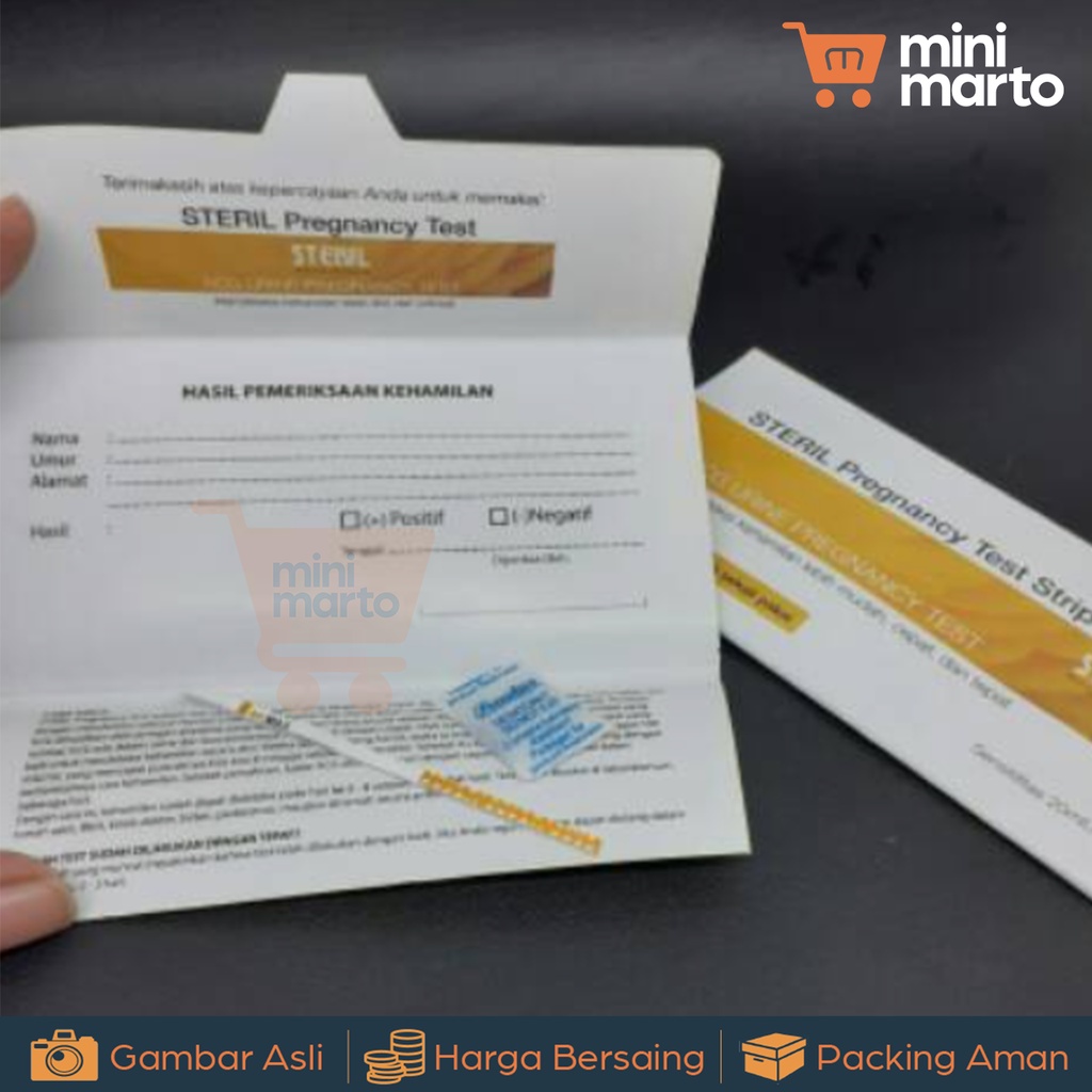 Steril Tes Pack Hamil / Tespek / Alat Tes Kehamilan Pribadi / Pregnancy Test - Minimarto