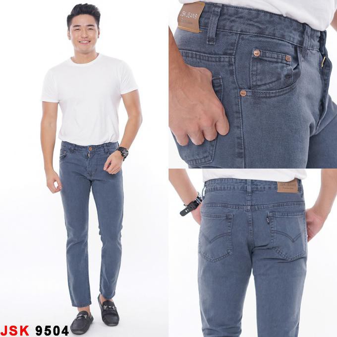 Jeans CELANA JEANS PRIA SKINNY PANJANG SLIM FIT BIG SIZE TERBARU IMPORT - Abu-abu, 29 Murah