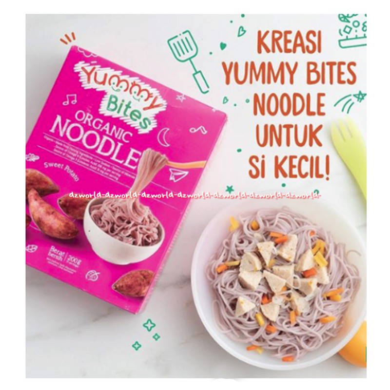 Yummy Bites Organic Noodle Sweet Potato 200gr Mie Spageti Untuk Bayi Anak Rasa Kentang Manis