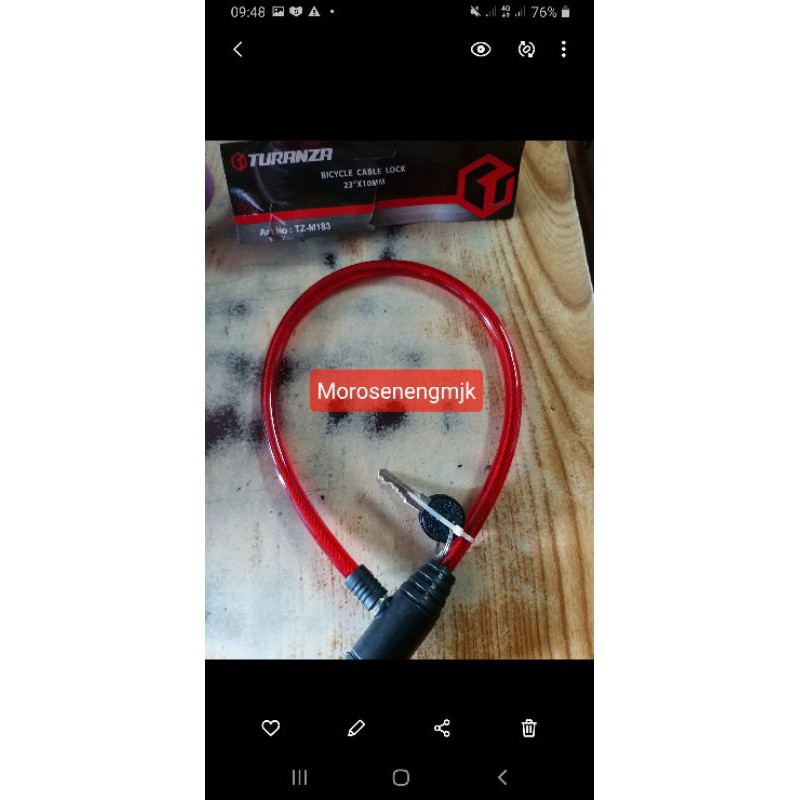 Kunci Kalung sepeda /Gembok sepeda model Kalung