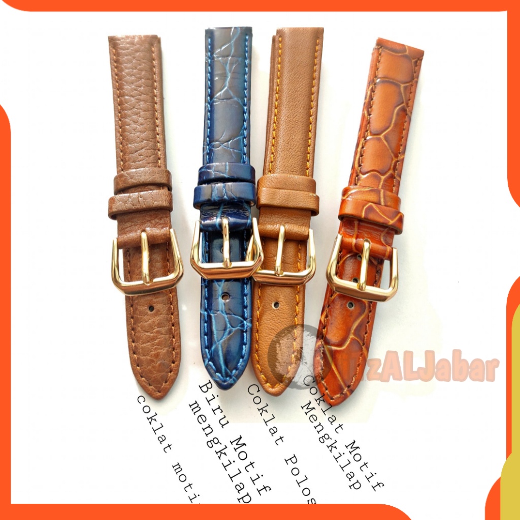 Strap tali jam tangan Kulit 16mm leather strap Tali jam Kulit 16mm