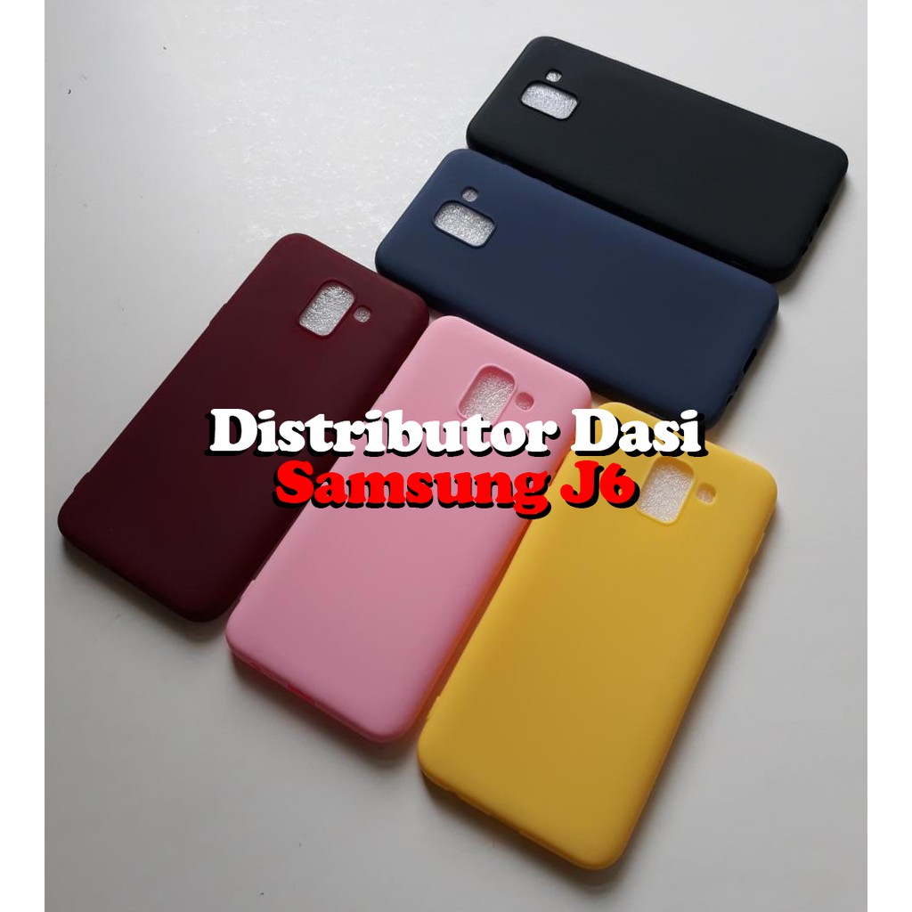 candy macaron softcase case tebal kondom hp Samsung J6 Pink maroon kuning hitam navy