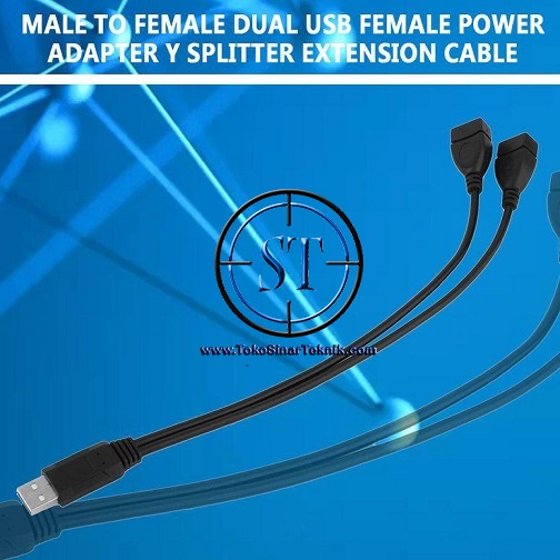 USB 2.0 A Male to 2 Dual USB Female Jack Y Splitter Cord Extension Power Cable Charging Adapter Cable USB To 2 Male / 2 Female