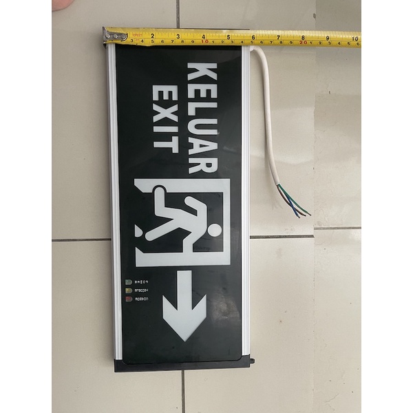 LED LAMPU DARURAT EMERGENCY EXIT BAHAN KACA