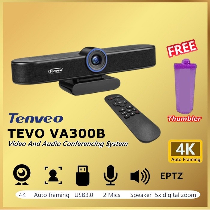 Tenveo TEVO-VA300B - 4K Video Conference Webcam ePTZ 5x VA300 B