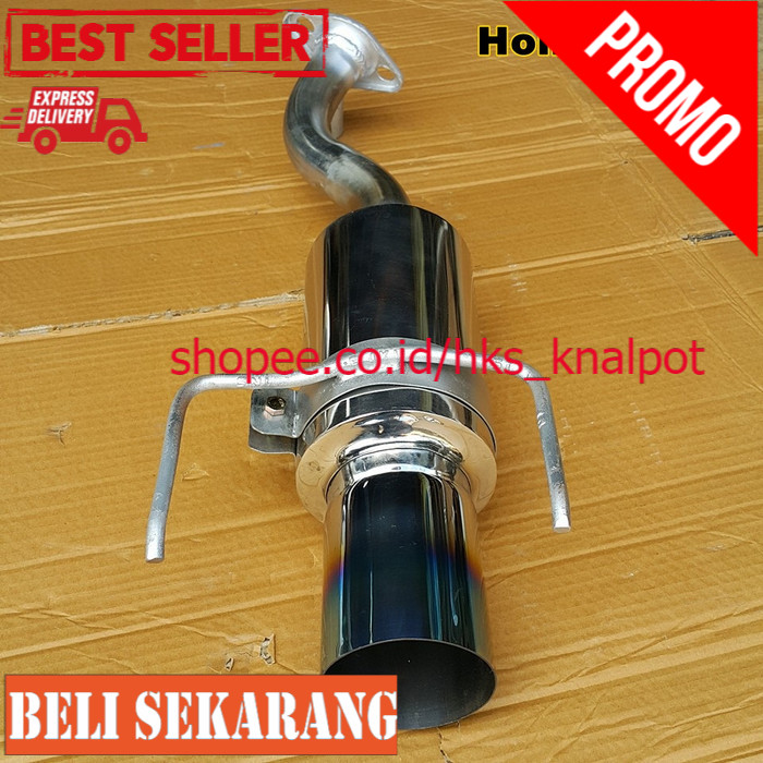 honda brio Knalpot Honda brio racing - HKS biru tinggal pasang