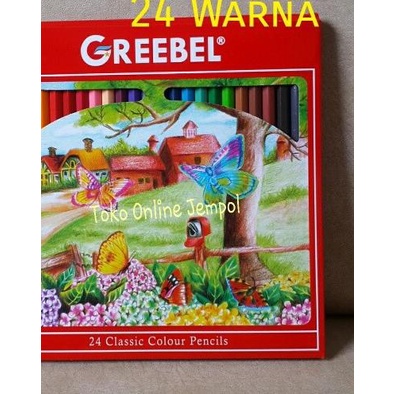 

▼ ATK87GB 24 warna Pencil Classic 7024 Kardus Greebel Pensil Warna kado ✽