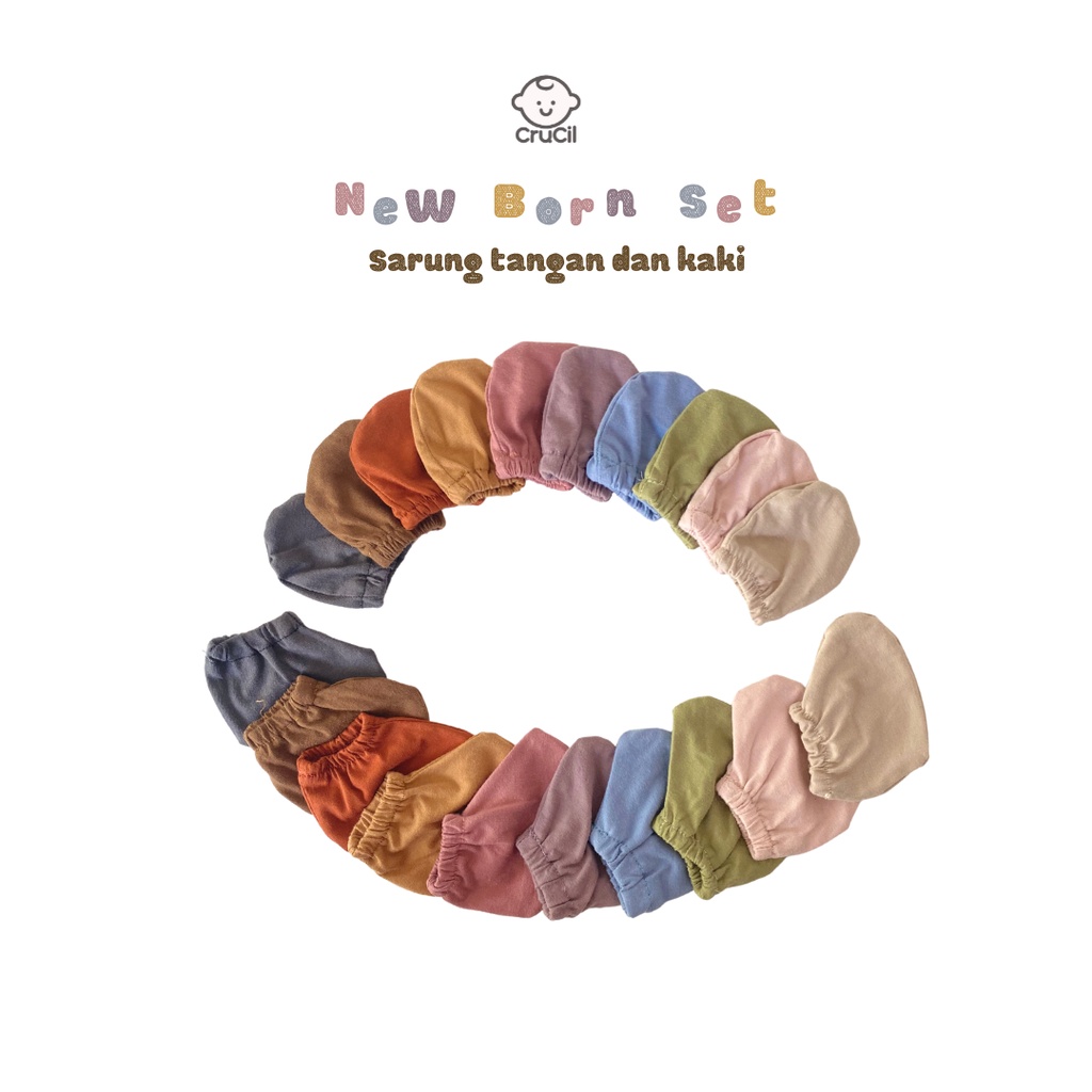 CruCil Factory Sarung Tangan Kaki Set Bayi (0 - 2m)