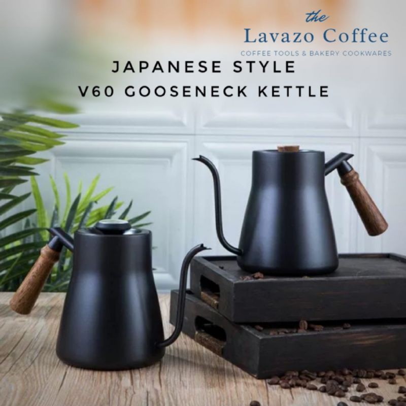Japanese Style Pour Over V60 Gooseneck Kettle | Teko Leher Angsa Kopi