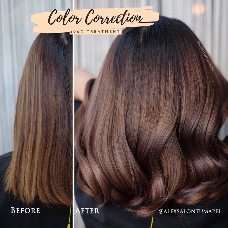 

Color correction Treatment : Memasukkan pantulan warna untuk koreksi. 100% PERAWATAN. AMAN.