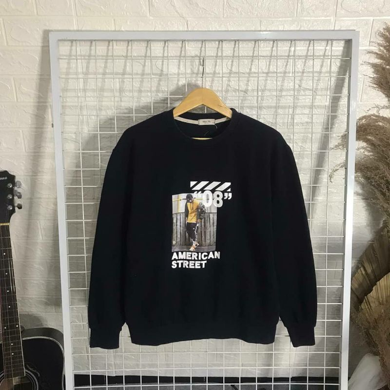 sweater crewneck white pia motif off white second Original