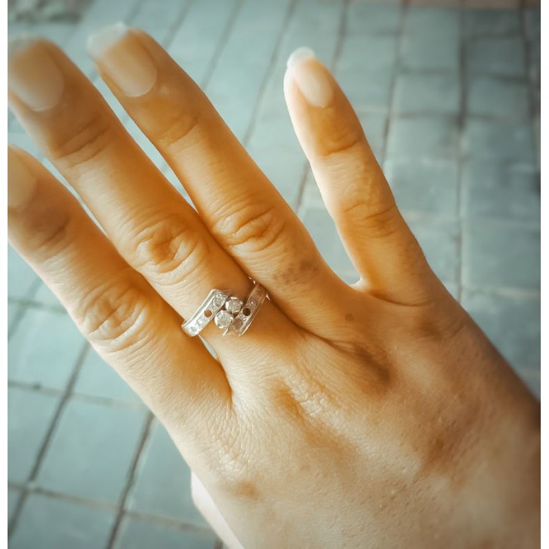 Cincin Mata Berlian Berlian Medan Asli