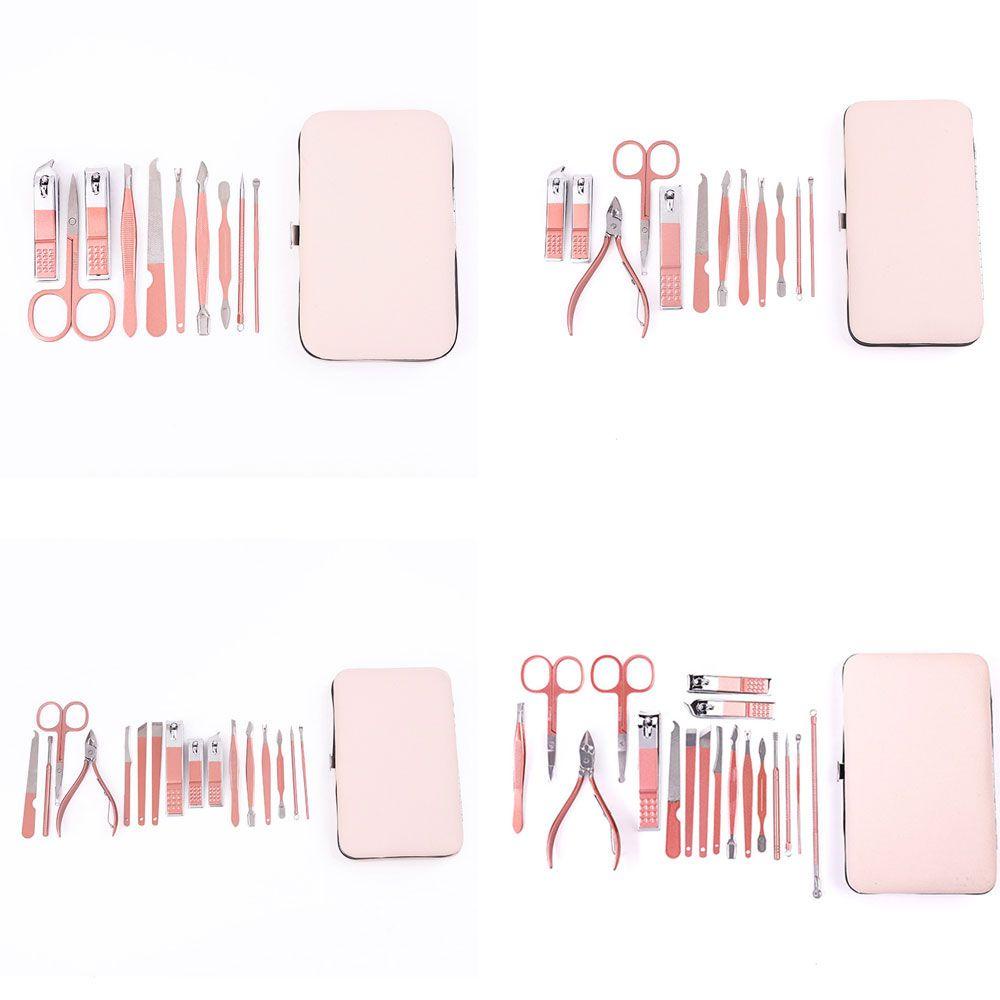 Solighter 10Pcs/12Pcs/16Pcs/18pcs Pemotong Kuku Pria Wanita Perawatan Profesional Pedicure Finger Trimmer Nipper