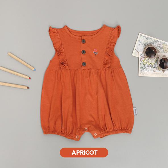 MOOI HANA ROMPER ROMPER BAYI JUMPSUIT FASHION ANAK BAYI PEREMPUAN 0-24 BULAN-APRICOT / MOOI