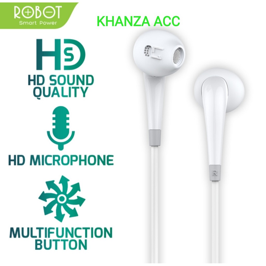 KHANZAACC ROBOT RE701 Soft In-ear 3.5mm Wired Earphone with High Definition Sound Quality