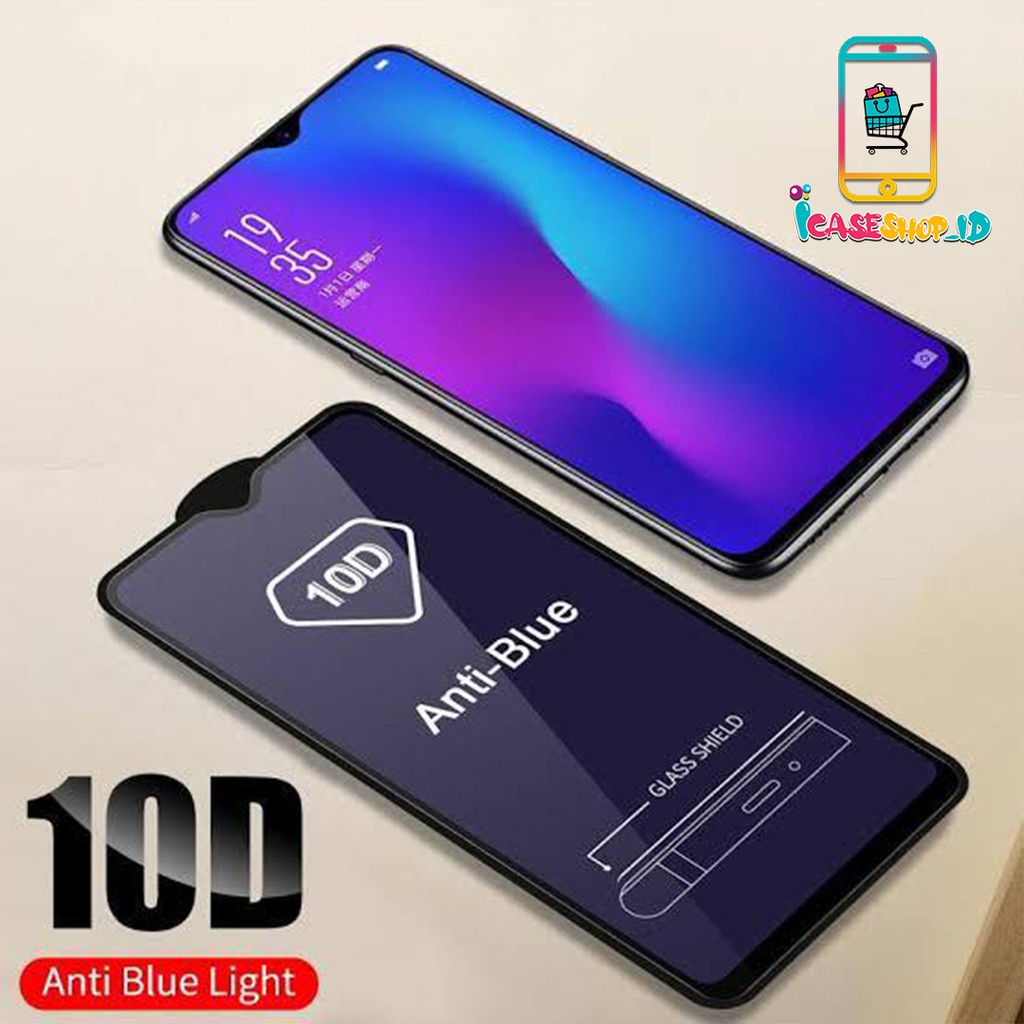 Tempered Glass Blue light 10d anti gores anti radiasi oppo a5 a5s a7 a8 a9 a12 a15 a15s a16 a16e a17