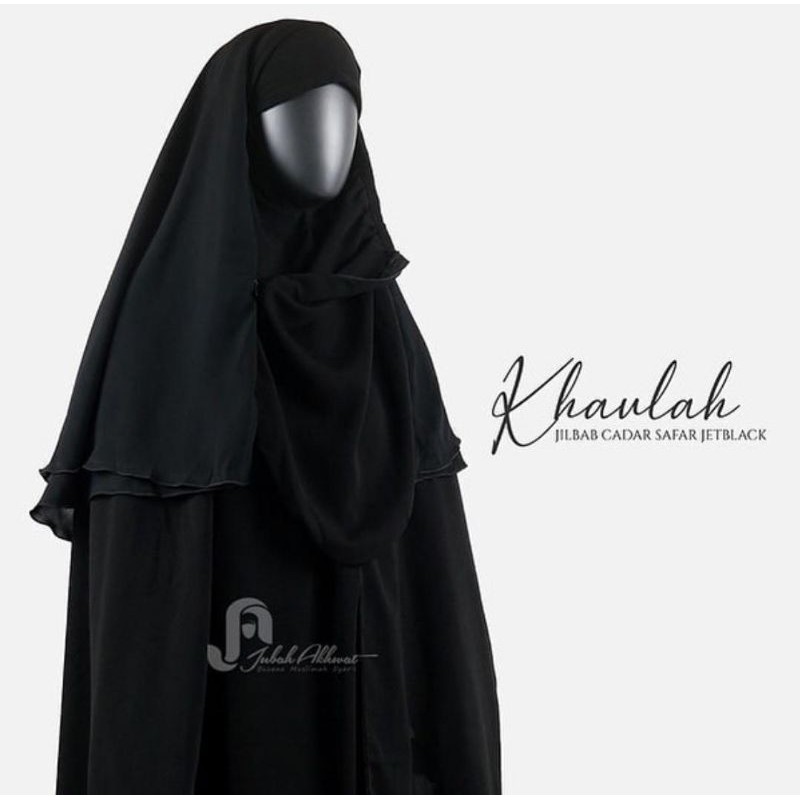jilbab safar rits jetblack PL jubah akhwat