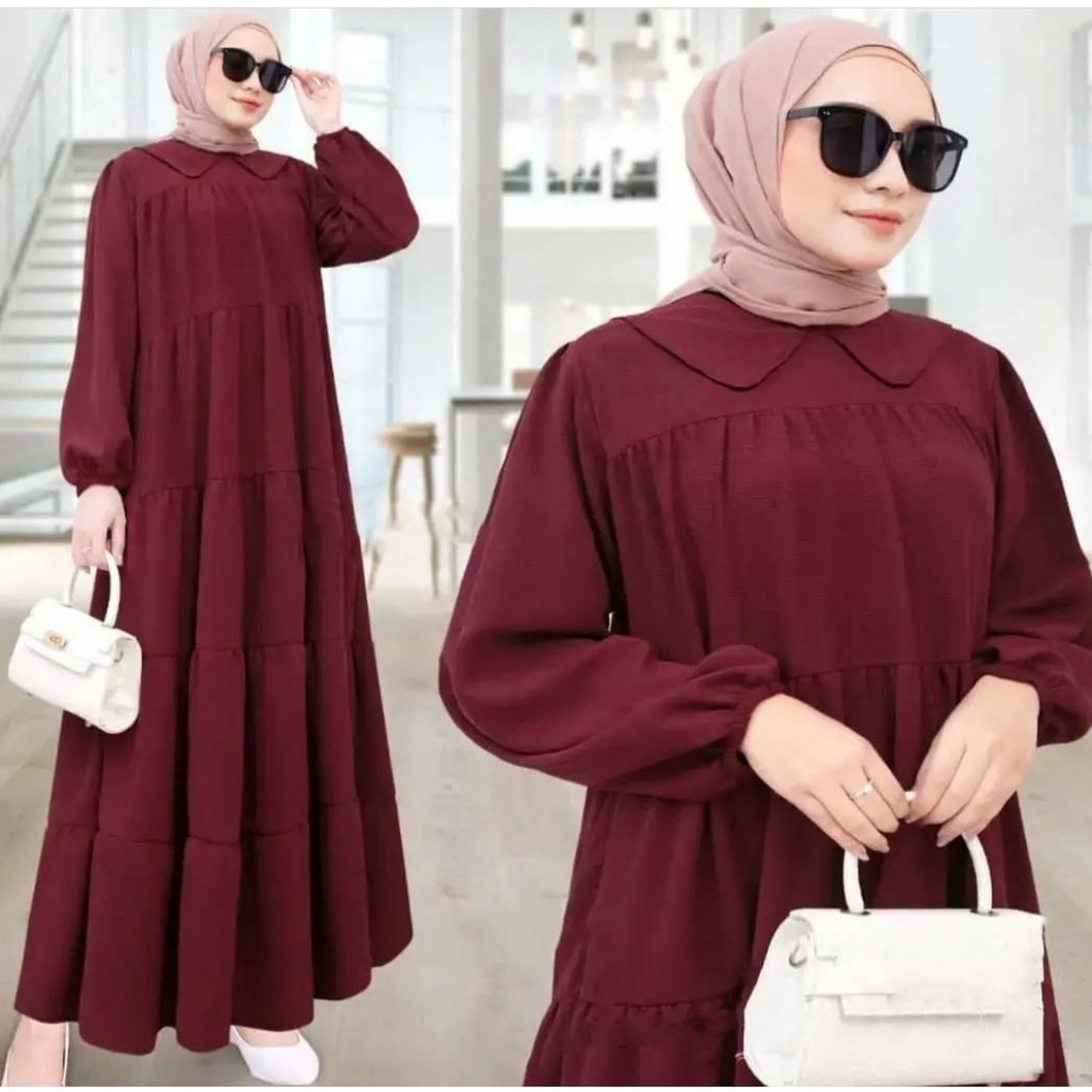 [ BUY 1 GET 1 FREE ] BAHAN SHAKILA GAMIS JUMBO LD 140 SD 92 | CLAUDYA MIDI DRESS MUSLIM WANITA | GAMIS KEKINIAN