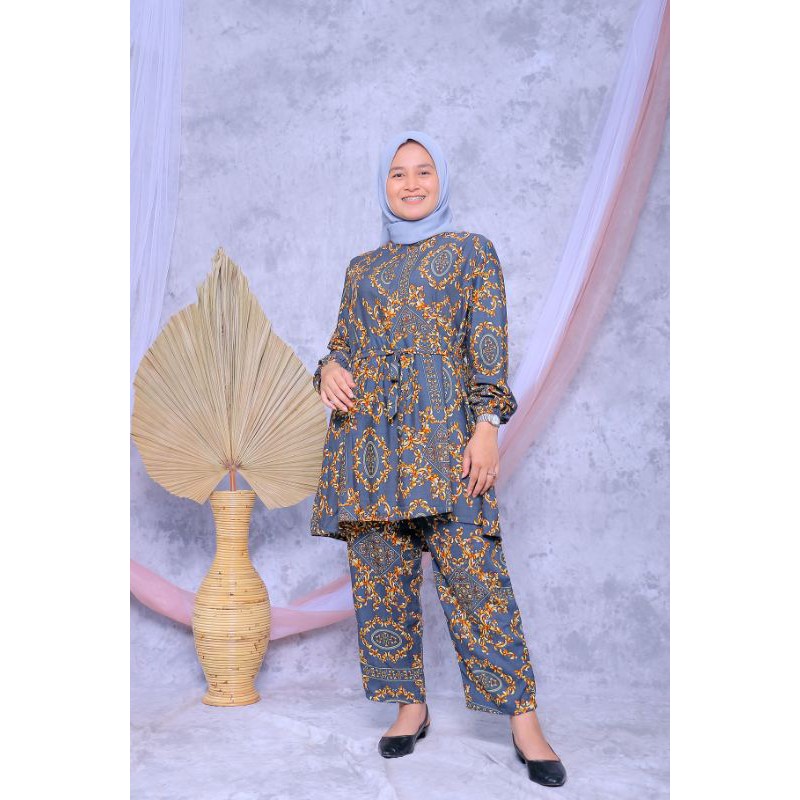 (PROMO) Ld 125cm Setelan rayon jumbo /pajamas one set rayon sultan xxxl / setcel sultan jumbo