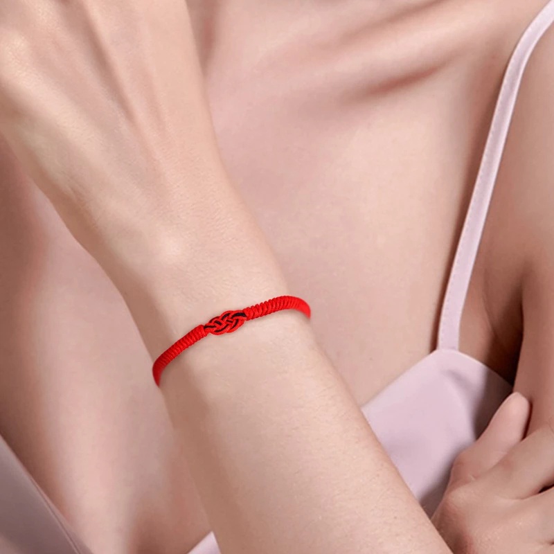 Gelang Tali Kepang Warna Merah Untuk Pasangan