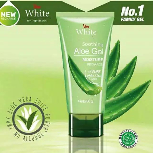 VIVA White Soothing Aloe Gel Moisture Recharge 80gram [Original]