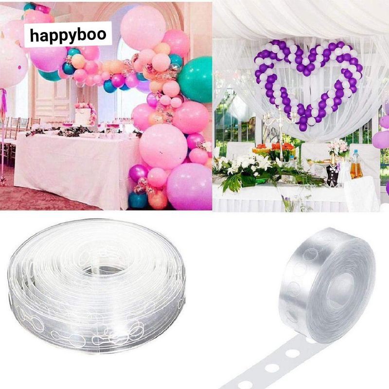 pengait balon strip balon dekorasi chain stripe chain garland dekorasi balon 5 meter