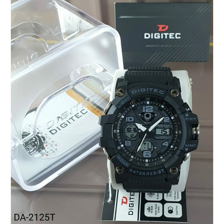 JAM TANGAN PRIA DIGITEC DG 2125 2115 ORIGINAL SPORTY DOUBLE TIME ALARM ANTI AIR WATER RESIST