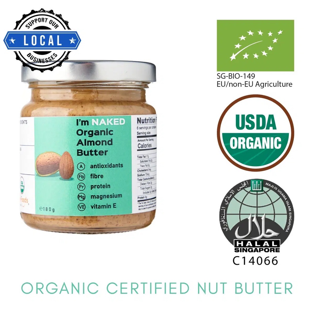 

NAKED Organic Almond Butter - 180gr