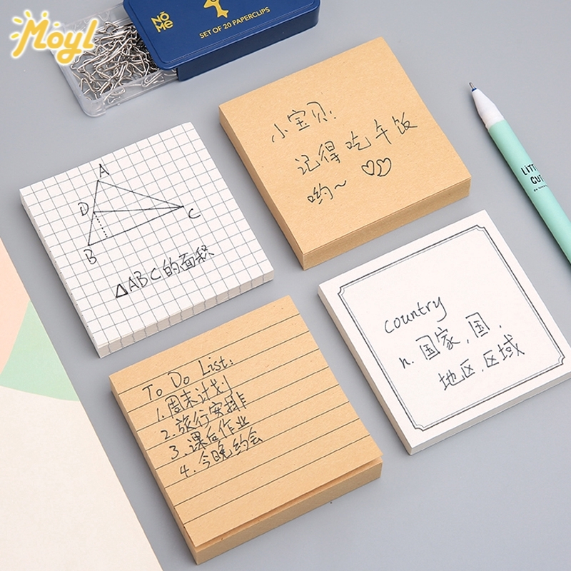 INS Simple Sticky Notes Student Horizontal Line Office Small Grid Message Memo Note Paper