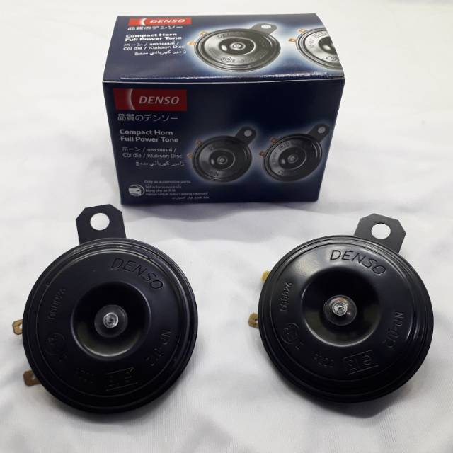 Klakson Denso Compact Disc Horn Set 12v Asli Bawaan Toyota Termurah Surabaya